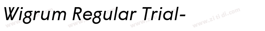 Wigrum Regular Trial字体转换